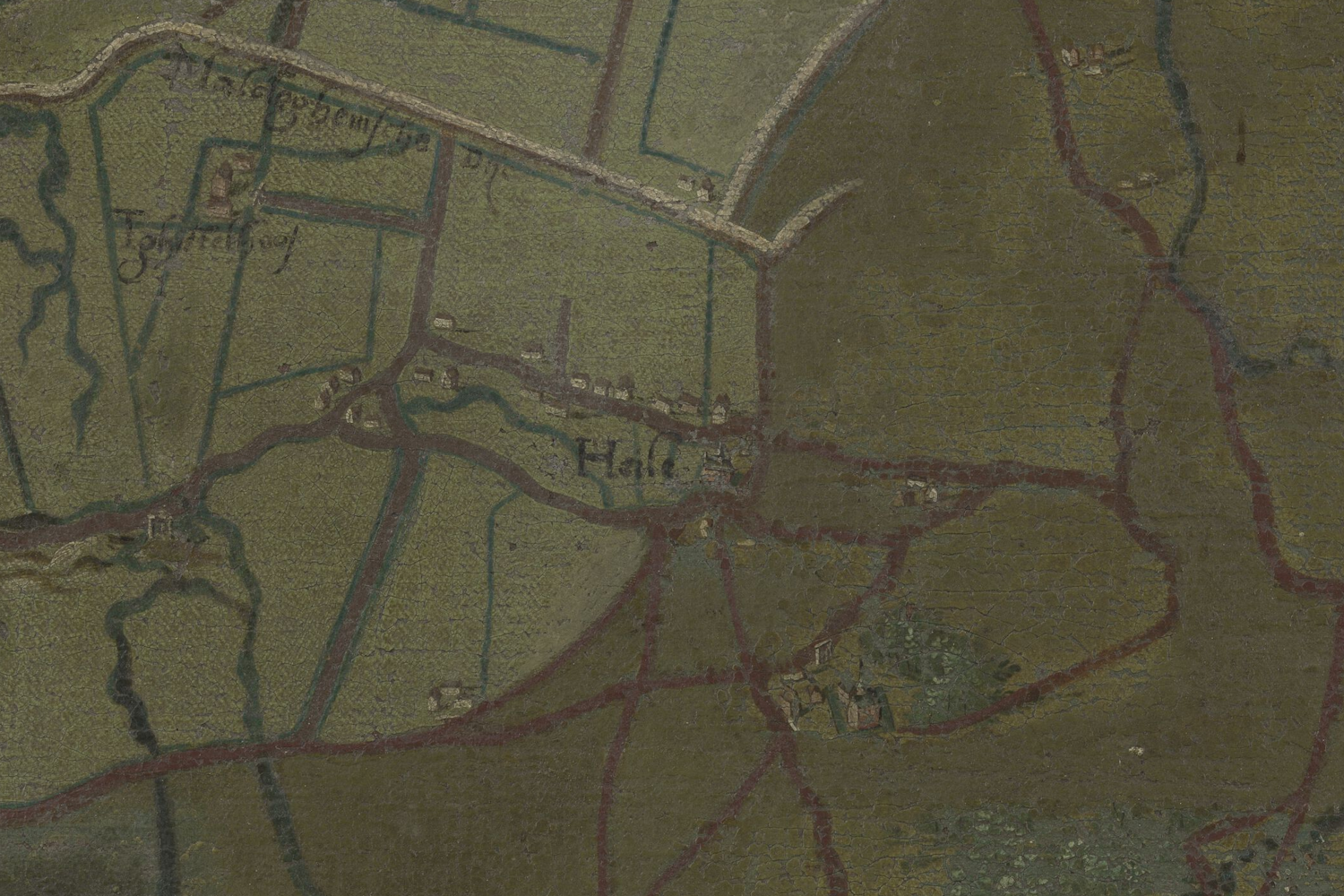 Detail van Heile op de kaart van Pieter Pourbus (1561-1571).